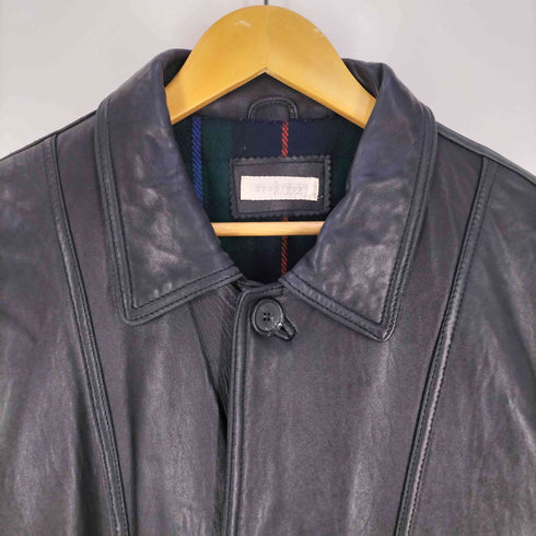 archeves seduction 裏地チェック柄 シープレザー ハーフコート メンズ