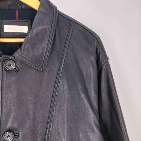 archeves seduction 裏地チェック柄 シープレザー ハーフコート メンズ