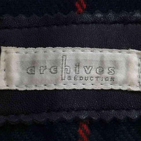 archeves seduction 裏地チェック柄 シープレザー ハーフコート メンズ