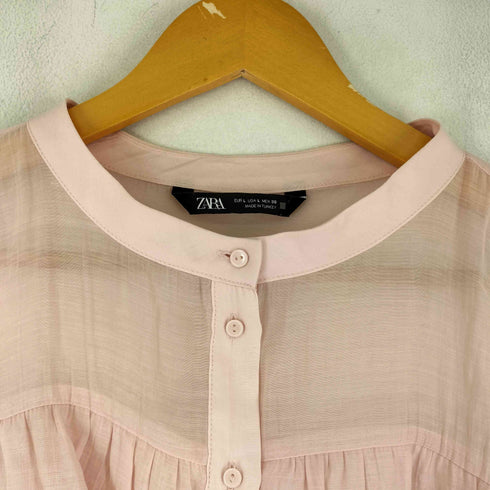 ザラ ZARA シアー フリルシャツ レディース