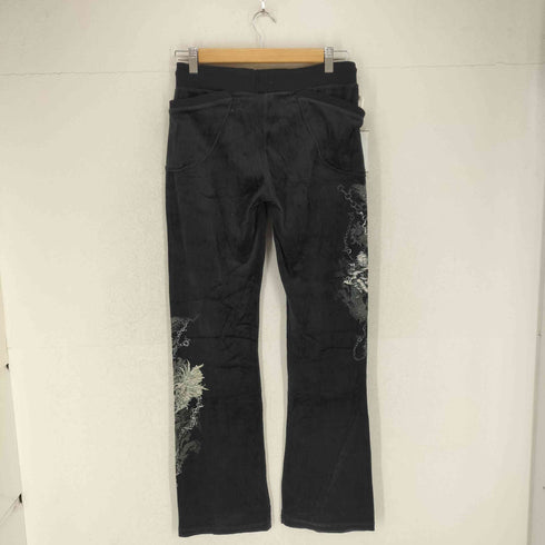 ラインストーンベロアフレアパンツ Y2K レディース M