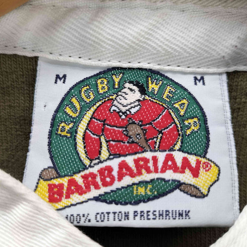 バーバリアン BARBARIAN ヘンリーネック L/S Tシャツ ラガーシャツ メンズ import:M