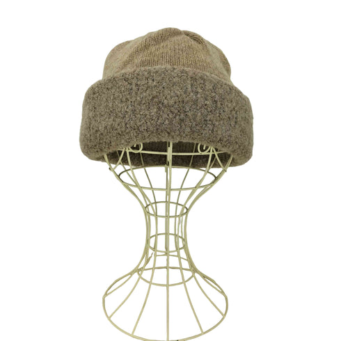 クレプスキュール crepuscule 23AW WO/AL Knit Cap ボリューム リブ ニット キャップ ビーニー メンズ FREE