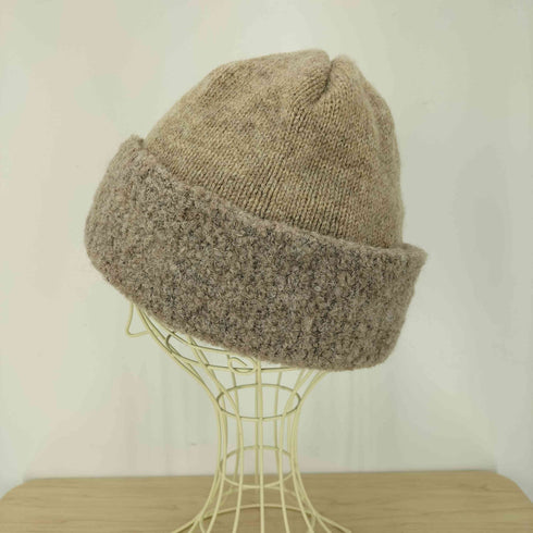 クレプスキュール crepuscule 23AW WO/AL Knit Cap ボリューム リブ ニット キャップ ビーニー メンズ FREE
