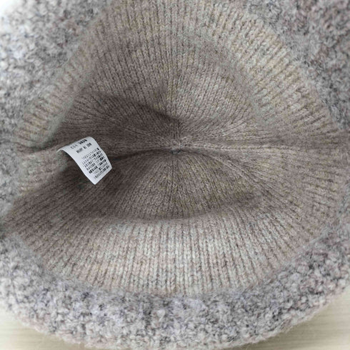 クレプスキュール crepuscule 23AW WO/AL Knit Cap ボリューム リブ ニット キャップ ビーニー メンズ FREE