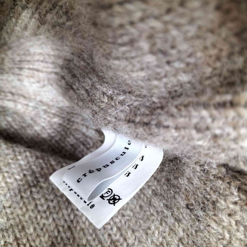 クレプスキュール crepuscule 23AW WO/AL Knit Cap ボリューム リブ ニット キャップ ビーニー メンズ FREE