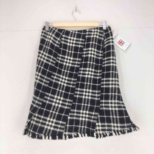 バーバリーロンドン BURBERRY LONDON チェックウールフレアスカート レディース JPN:40
