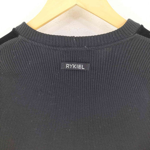 ソニアリキエル SONIA RYKIEL ニット切替 ベルテッド カーディガン レディース import:L