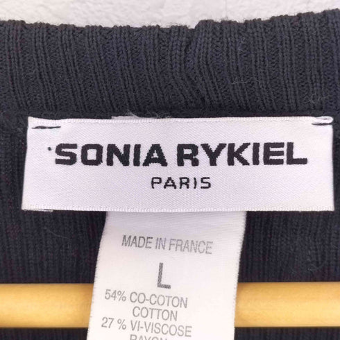 ソニアリキエル SONIA RYKIEL ニット切替 ベルテッド カーディガン レディース import:L
