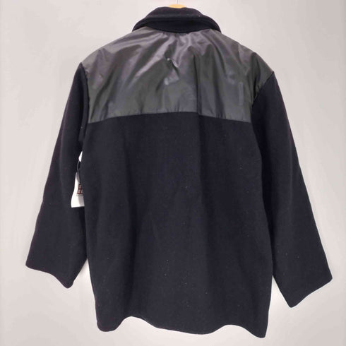 70S~80S 英国製 異素材切り替え メルトンウール ドンキー コート ジャケット メンズ import:S