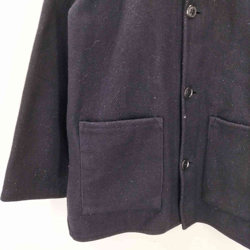 70S~80S 英国製 異素材切り替え メルトンウール ドンキー コート ジャケット メンズ import:S