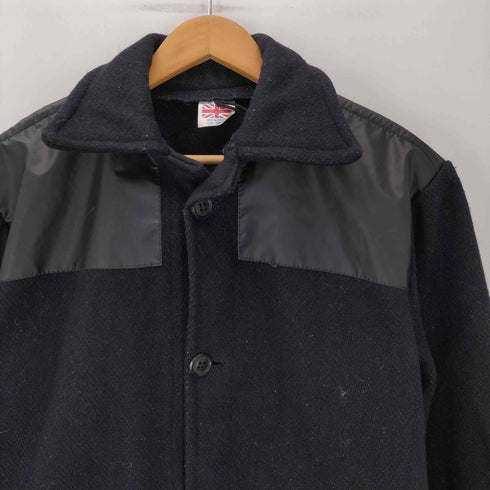 70S~80S 英国製 異素材切り替え メルトンウール ドンキー コート ジャケット メンズ import:S