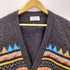 ユナイテッドカラーズオブベネトン UNITED COLORS OF BENETTON イタリア製 ネイティブ柄 SHETLAND WOOL シェットランドウール ニット カーディガン メンズ import:M