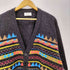 ユナイテッドカラーズオブベネトン UNITED COLORS OF BENETTON イタリア製 ネイティブ柄 SHETLAND WOOL シェットランドウール ニット カーディガン メンズ import:M