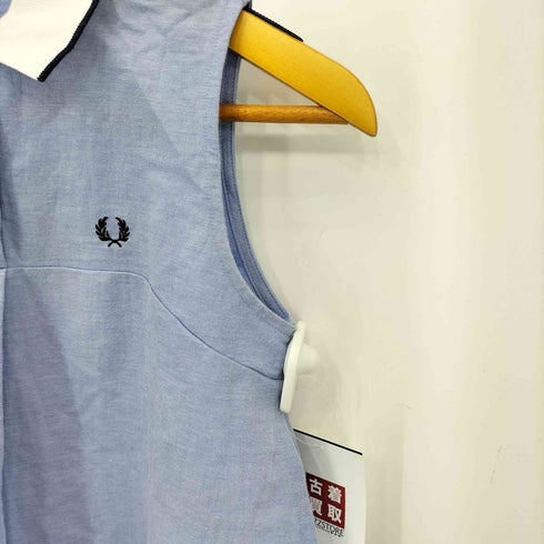 フレッドペリー FRED PERRY ロゴ刺繍 ノースリーブ ポロシャツ レディース US:8