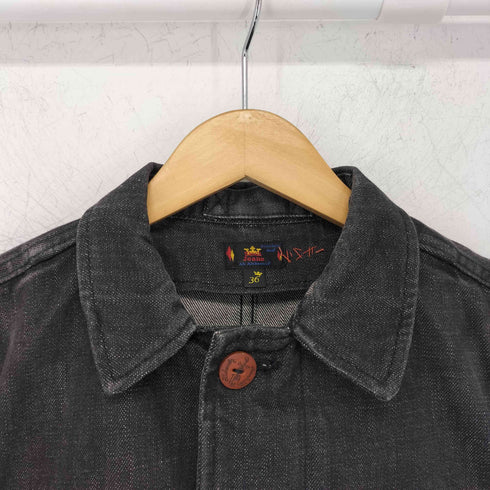 スカルジーンズ SKULL JEANS デニムステンカラーコート メンズ US:36