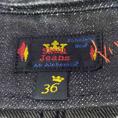 スカルジーンズ SKULL JEANS デニムステンカラーコート メンズ US:36
