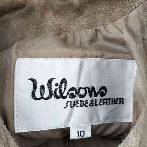 ウィルソン Wilsons Leather スウェードフリンジレザージャケット レディース US:10