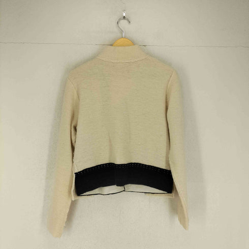 ANNA LED スタンドカラー切替ウールジャケット レディース EUR:42