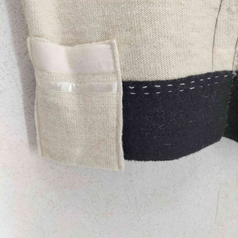 ANNA LED スタンドカラー切替ウールジャケット レディース EUR:42