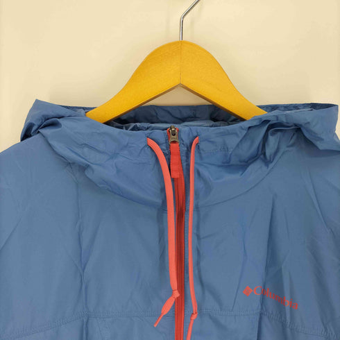 コロンビアスポーツウェア Columbia Sportswear ロゴ プリント ドローコード バイカラー フルジップ ナイロンジャケット マウンテンジャケット レディース import:L