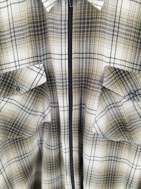 HABAND'S ICE HOUSE FLANNEL SHIRTS チェック ジッパー フランネル シャツ メンズ import:XL