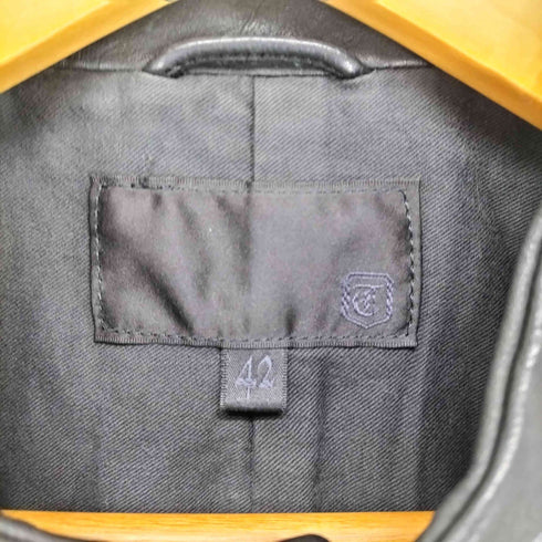 カウレザーシングルライダースジャケット メンズ JPN:42