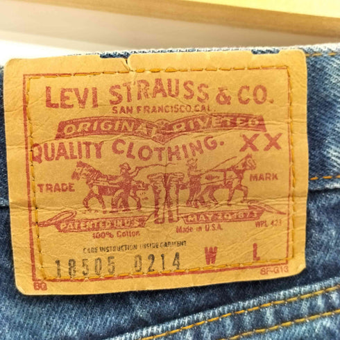 リーバイス Levis 80S USA製 ボタン裏544刻印 18505-0214 カットオフ デニム ホット ショート パンツ レディース 18