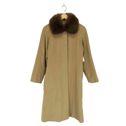 Clothing Collection 襟ファー アンゴラ混ステンカラーコート レディース JPN:9号
