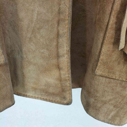 COMINT Genuine Leather アルゼンチン製 フリンジスウェードジャケット レディース