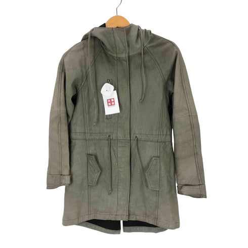 sensual FMH NUDE PIG SKIN レザーフーディージャケット メンズ 38