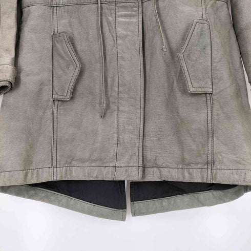 sensual FMH NUDE PIG SKIN レザーフーディージャケット メンズ 38