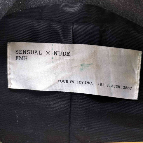 sensual FMH NUDE PIG SKIN レザーフーディージャケット メンズ 38