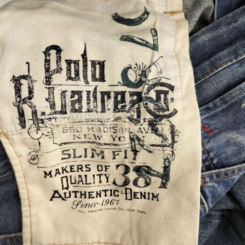 ポロラルフローレン POLO RALPH LAUREN ジップフライ デニムパンツ slim straight fit denim jeans メンズ w35