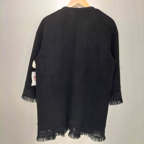 ザラ ZARA フェイクスウェード ノーカラージャケット レディース import:S