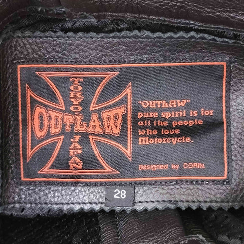 OUTLOW カウレザーパンツ レディース 28