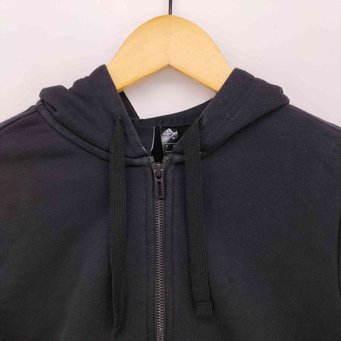 アディダス adidas 袖ロゴ プリント ジップアップ フーディ パーカー レディース JPN:L