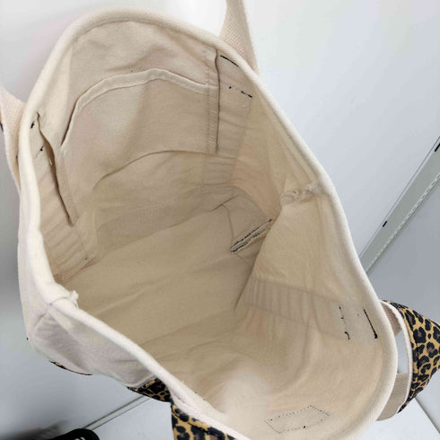 EGG レオパード キャンバス トート バッグ レディース