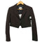 ザラ ZARA チェック クロップド 1B テーラードジャケット レディース import:S