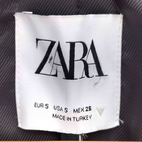 ザラ ZARA チェック クロップド 1B テーラードジャケット レディース import:S