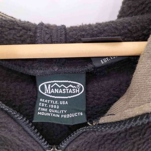 マナスタッシュ MANASTASH ジップアップ フーデッド フリースブルゾン レディース JPN:M