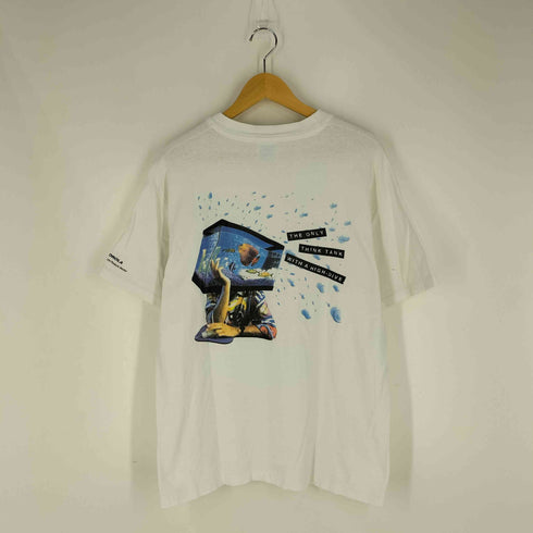 ヘインズ Hanes 90S USA製 THE ONLY THINK TANK WITH A HIGH-DIVE 両面プリント Tシャツ メンズ import:L