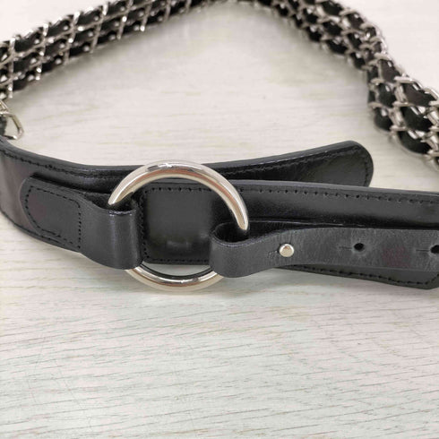 チェーンデザイン レザーベルト Y2K メンズ