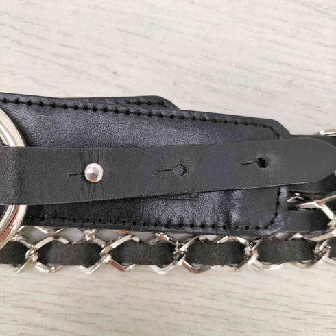 チェーンデザイン レザーベルト Y2K メンズ