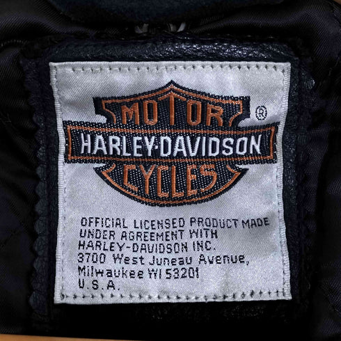 ハーレーダビッドソン HARLEY-DAVIDSON カウレザー ダブルライダース メンズ import:L