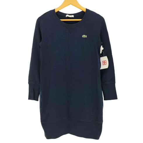 ラコステ LACOSTE ロゴ刺繍 コットン ループウィラー スウェット ミニワンピース レディース UK:36
