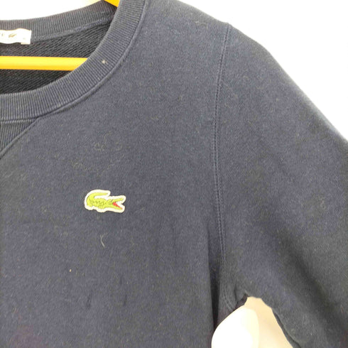 ラコステ LACOSTE ロゴ刺繍 コットン ループウィラー スウェット ミニワンピース レディース UK:36