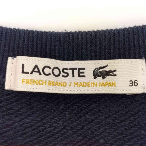 ラコステ LACOSTE ロゴ刺繍 コットン ループウィラー スウェット ミニワンピース レディース UK:36