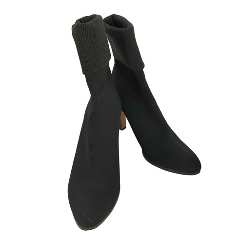 ランバンオンブルー LANVIN en Bleu ストレッチニットショートブーツ レディース JPN:24