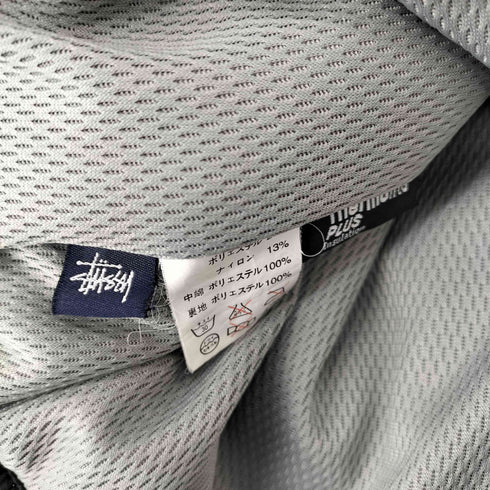 ステューシー Stussy 00S 紺タグ thermolite PLUS 裏地メッシュ ロゴラバータブ コットン ポリ アイロン 中綿 フーデッド ジャケット メンズ